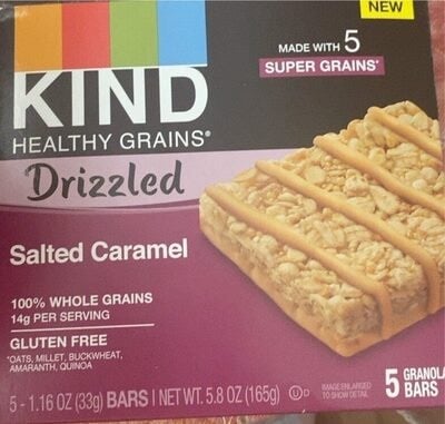 Kind Drizzled Salted Caramel Granola Bars packaging