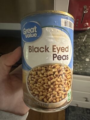 Great Value Black Eyed Peas package