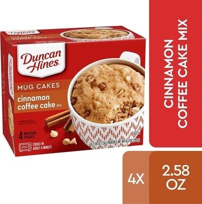 Duncan Hines Cinnamon Coffee Mix Mug Cakes package