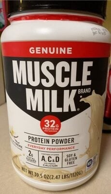 Muscle Milk Vanilla Creme Genuine Protein Powder package
