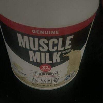 Muscle Milk Genuine 32 Grams Protein Powder, Banana Creme packaging