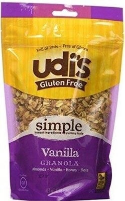Udi's Gluten Free Vanilla Granola package
