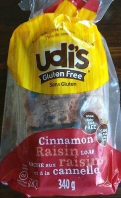 Udi's Gluten Free Cinnamon Raisin Bread package