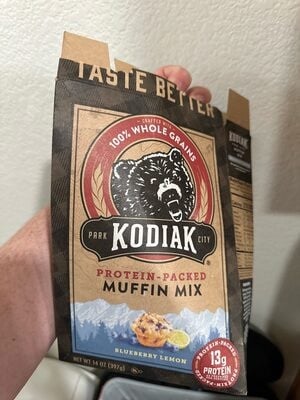 Kodiak Cakes Blueberry Lemon Muffin Mix package