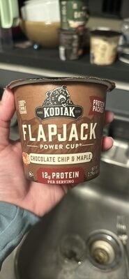 Kodiak Chocolate Chip & Maple Flapjack Power Cup package