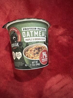 Kodiak Maple & Brown Sugar Oatmeal Power Cup package