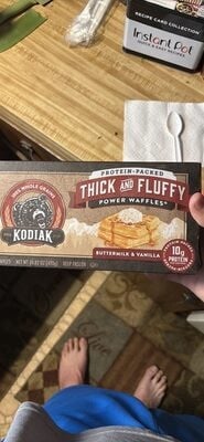 Kodiak Buttermilk & Vanilla Thick And Fluffy Power Waffles package