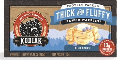 Kodiak Blueberry Thick And Fluffy Power Waffles package