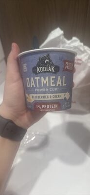 Kodiak Blueberries & Cream Oatmeal Power Cup package