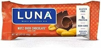 Luna Nutz Over Chocolate Whole Nutrition Bar packaging