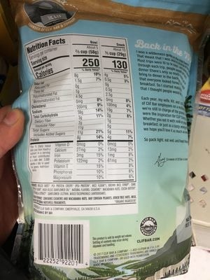 Clif White Chocolate Macadamia Nut Energy Granola packaging