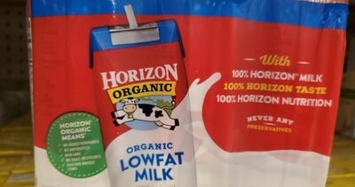 Horizon Organic Milk 1% Lowfat packaging