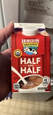 Horizon Organic Half-Half, 1 Pint packaging
