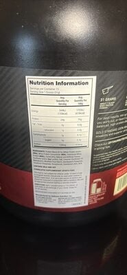 Optimum Nutrition Chocolate Malt Flavored Gold Standard 100% Whey Protein Powder Drink Mix packaging