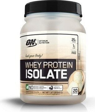 Optimum Nutrition Isolate Whey Protein Powder Drink Mix, Vanilla packaging