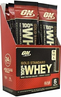 On Gold Standard 100% Whey Protein Powder Drink Mix packaging