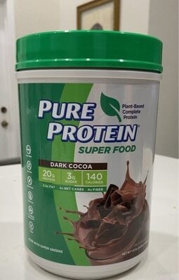 Pure Protein Dark Cocoa Super Food Protein Powder packaging