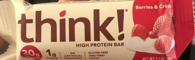 Think! Berries & Creme High Protein Bar packaging
