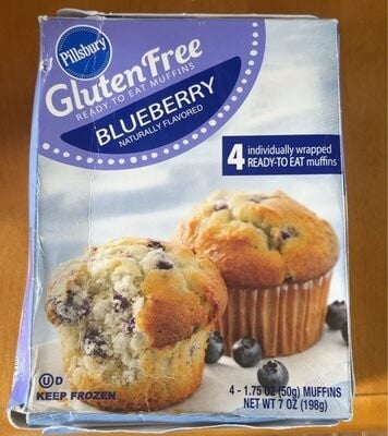 Pillsbury Blueberry Flavored Gluten Free Muffins package
