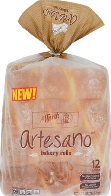 Alfaro's Bakery Rolls Bakery Bread packaging