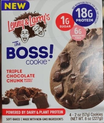 Lenny & Larry's Triple Chocolate Chunk Flavored Soft-Baked Cookies package