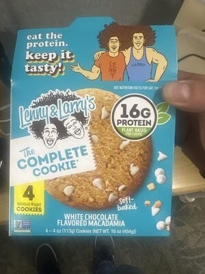 Lenny & Larry's White Chocolate Flavored Macadamia Cookies package