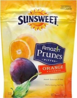 Sunsweet Pitted Prunes, Orange packaging