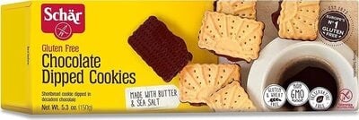 Schar Gluten Free Shortbread Cookie Dipped In Decadent Chocolate packaging