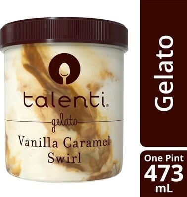 Talenti Vanilla Caramel Swirl Gelato package