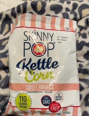 Skinny Pop Sweet Vanilla Flavored Kettle Corn packaging