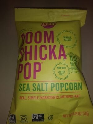 Angie's Boomchickapop Sea Salt Popcorn package