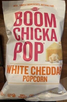 Angie's Boomchickapop White Cheddar Popcorn package