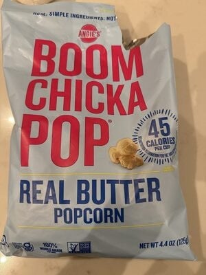 Angie's Boomchickapop Real Butter Popcorn package