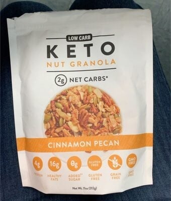 Nutrail Low Carb Keto Cinnamon Pecan Nut Granola packaging