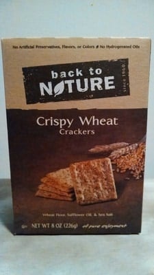 Back To Nature Crispy Wheat Crackers packaging
