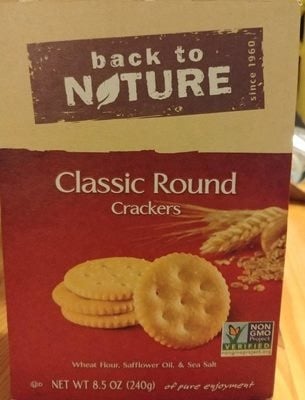 Back To Nature Classic Round Crackers packaging