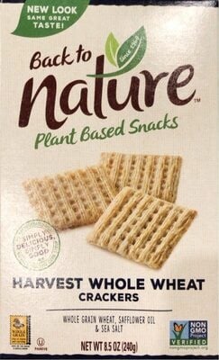 Back To Nature Harvest Whole Wheat Crackers package