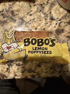 Bobo's Lemon Poppyseed Oat Bar package