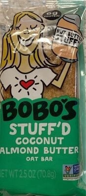 Bobo's Coconut Almond Butter Stuff'd Oat Bar package