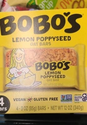 Bobo's Lemon Poppyseed Oat Bars package