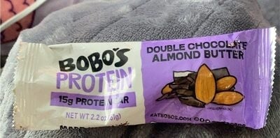 Bobo's Double Chocolate Almond Butter Protein Bar package