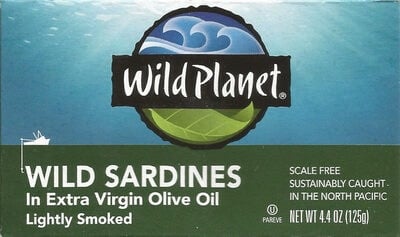 Wild Planet Lightly Smoked Wild Sardines In Extra Virgin Olive Oil package