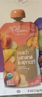 Plum Organics Stage 2 Org Pch, Ban & Aprct/Pr, Prpl Crrt & Blbry 8-Pk package