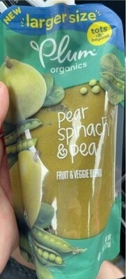 Plum Organics Tots & Beyond Pear, Spinach & Pea package