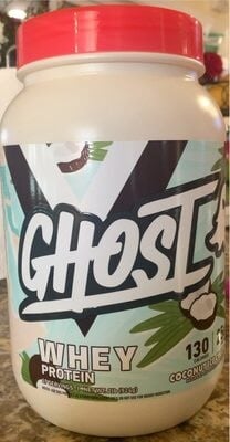 Ghost Coconut Ice Cream Flavored Whey Protein packaging