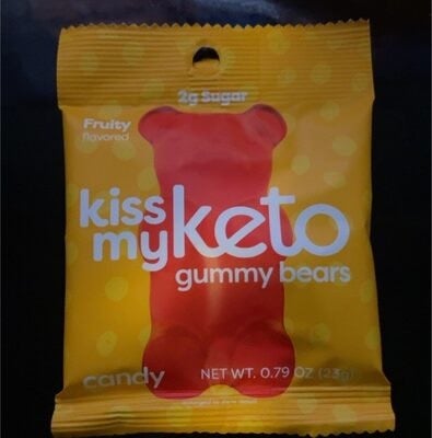 Kiss My Keto Apple, Strawberry, Peach Fruity Keto Gummies package