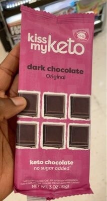 Kiss My Keto Original Keto Dark Chocolate package