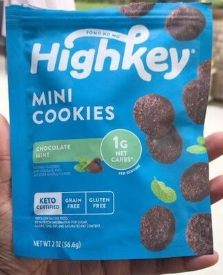 Highkey Chocolate Mint Flavored Mini Cookies packaging