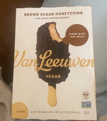 Van Leeuwen Brown Sugar Honeycomb Non-Dairy Frozen Dessert Bars package