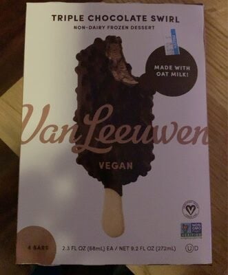 Van Leeuwen Triple Chocolate Swirl Non-Dairy Frozen Dessert Bars package